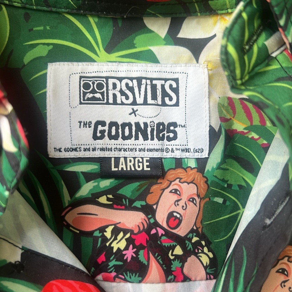 RSVLTS L Goonies Tropical Button Down Stretch shirt - Picture 3 of 5